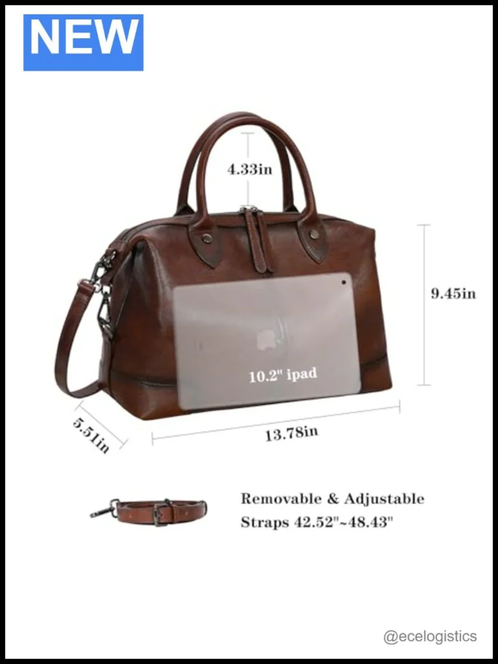 Genuine Leather Satchel Tote Bag Women Large Capacity Top Handle Handbag Vintage